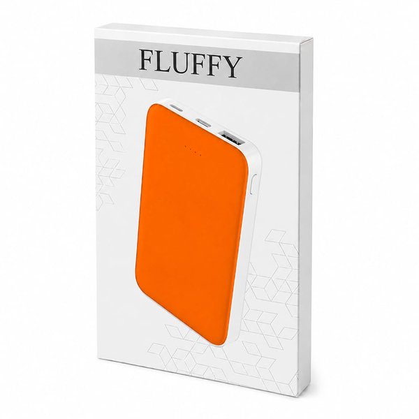 Внешний аккумулятор Fluffy, 5000 Mah - Внешний аккумулятор Fluffy, 5000 Mah, оранжевый