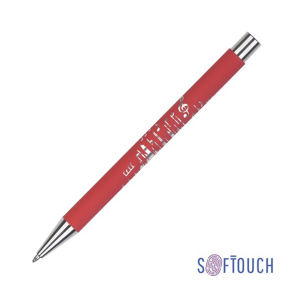 Ручка шариковая "Aurora", покрытие soft touch - Ручка шариковая "Aurora", покрытие soft touch красный