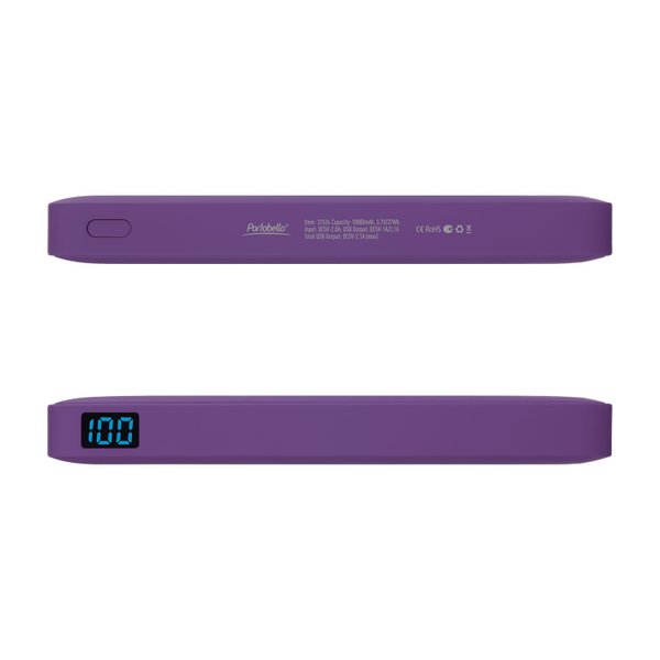 Внешний аккумулятор с подсветкой Анкор Плюс PD (Ancor PD Plus) 10000 mAh, фиолетовый