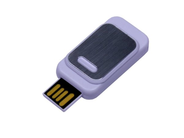 USB 2.0- флешка промо на 32 Гб прямоугольной формы, выдвижной механизм - USB 2.0- флешка промо на 32 Гб прямоугольной формы, выдвижной механизм