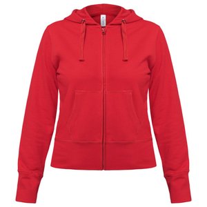 толстовка женская hooded full zip красная