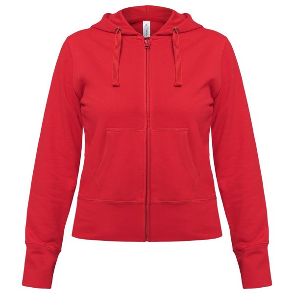Толстовка женская Hooded Full Zip красная