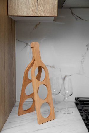 подставка под винные бутылки (бутылка), 13*46,5*2,5см, бук