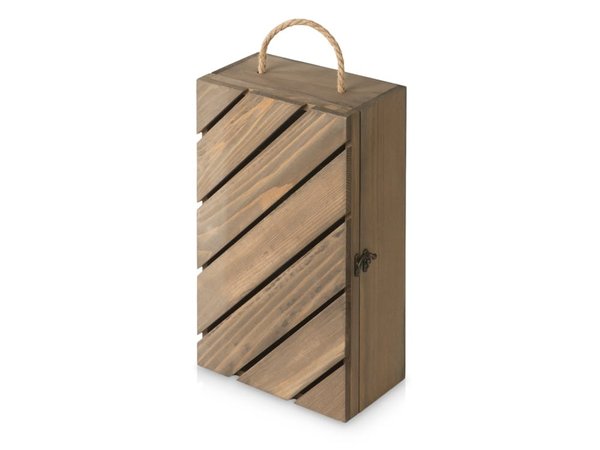 Коробка подарочная из массива дерева «Two-bottle box» - Коробка подарочная из массива дерева «Two-bottle box»