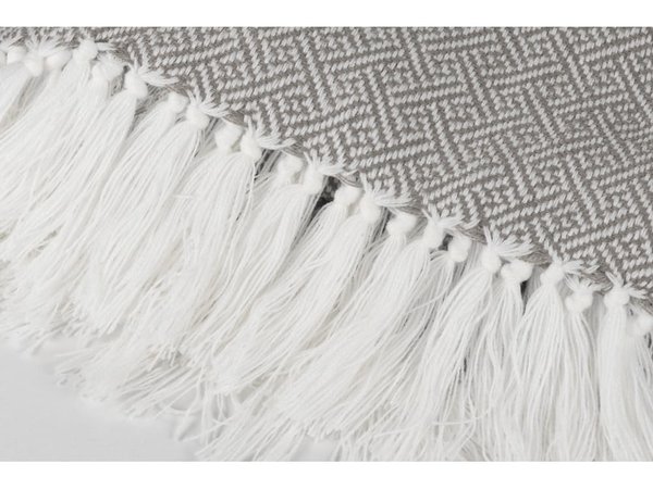 Плед акриловый с белой бахромой «Tassel» - Плед акриловый с белой бахромой «Tassel»