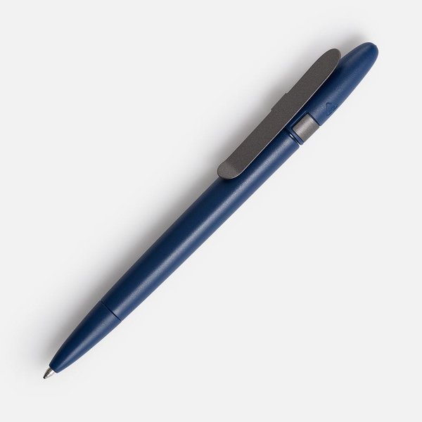 Ручка шариковая Prodir DS5 TSM Metal Clip, синяя с серым