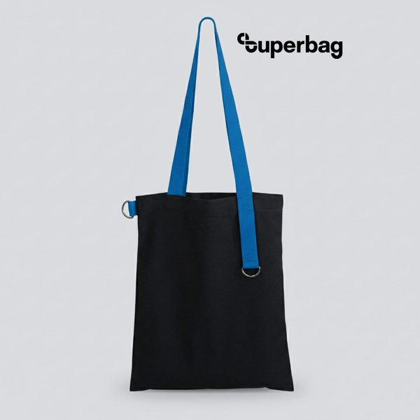 Шоппер Superbag black - Шоппер Superbag black (чёрный с голубым)