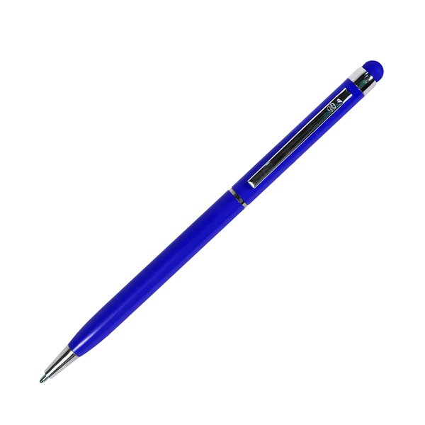 Ручка шариковая со стилусом TOUCHWRITER - TOUCHWRITER, ручка шариковая со стилусом для сенсорных экранов, синий/хром, металл