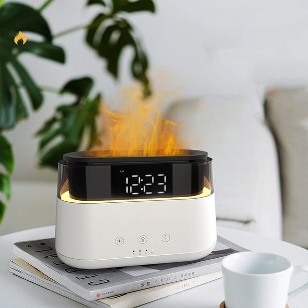 Светодиодный USB увлажнитель-ароматизатор Brava с часами с RGB подсветкой - Светодиодный USB увлажнитель-ароматизатор Brava с часами с RGB подсветкой