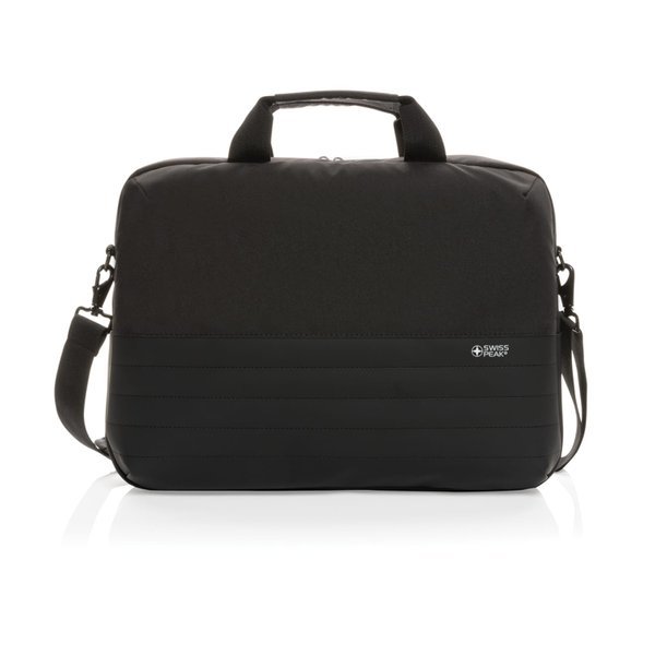 Сумка для ноутбука Swiss Peak с RFID-защитой из rPET AWARE™, 15,6’’ - Сумка для ноутбука Swiss Peak с RFID-защитой из rPET AWARE™, 15,6’’