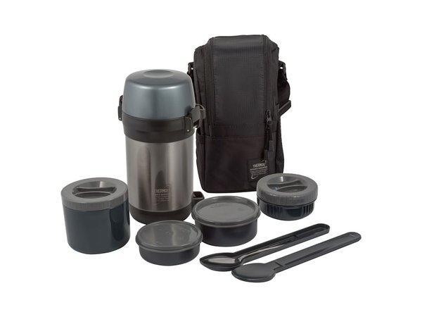 Термос контейнерами и ложкой Thermos JLS-1601 - Термос контейнерами и ложкой Thermos JLS-1601