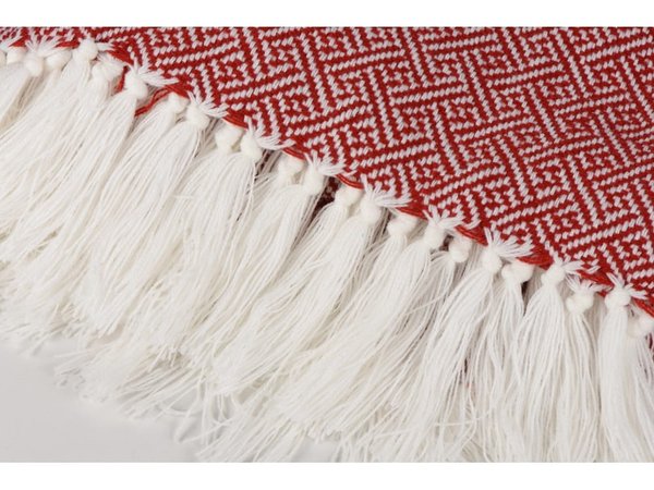 Плед акриловый с белой бахромой «Tassel» - Плед акриловый с белой бахромой «Tassel»