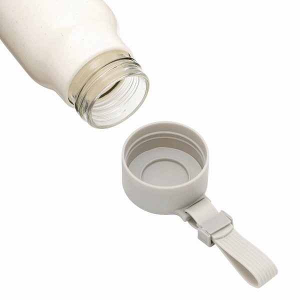 Стеклянная бутылка для питья ECO DRINK, бежевый - Стеклянная бутылка для питья ECO DRINK, бежевый