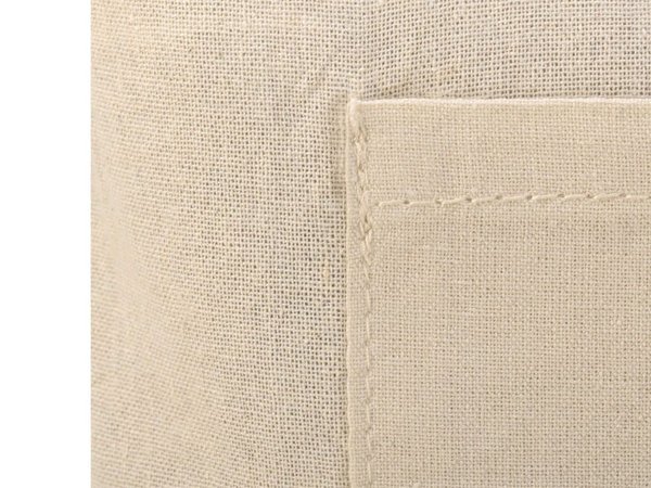 Складная сумка Jute из хлопка и джута с карманом - Складная сумка Jute из хлопка и джута с карманом
