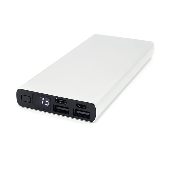 Внешний аккумулятор Höginn в металлическом корпусе, 10000mAh - Внешний аккумулятор Höginn в металлическом корпусе, 10000mAh, серый.