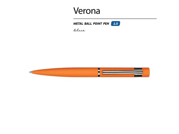 Ручка металлическая шариковая «Verona», софт-тач - Ручка металлическая шариковая «Verona», софт-тач