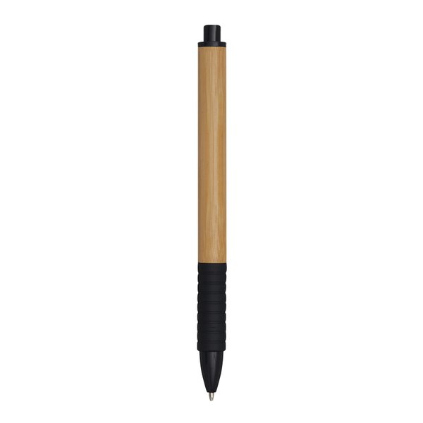 Ручка шариковая BAMBOO RUBBER, черная - Ручка шариковая BAMBOO RUBBER, черная