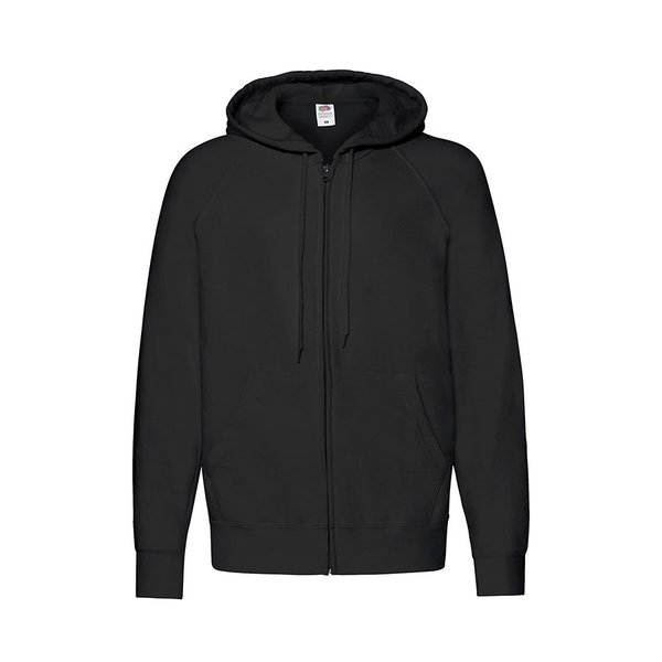 Толстовка без начеса LIGHTWEIGHT HOODED SWEAT JACKET 240 - Толстовка без начеса "Lightweight Hooded Sweat", черный, M, 80% х/б 20% полиэстер, 240 г/м2