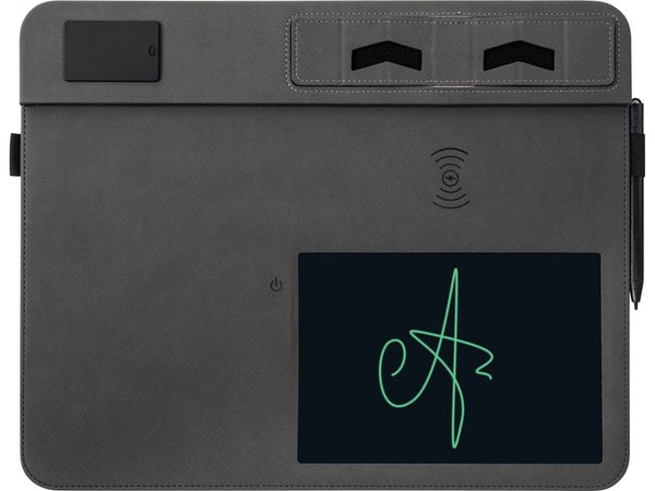 Многофункциональный коврик для мыши «Multi Pad» с беспроводной зарядкой и LCD экраном, 10 Вт - Многофункциональный коврик для мыши «Multi Pad» с беспроводной зарядкой и LCD экраном, 10 Вт
