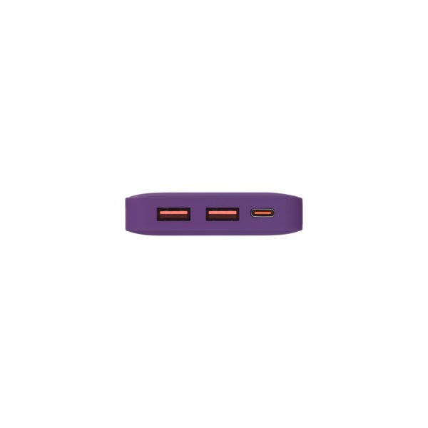 Внешний аккумулятор с подсветкой Анкор Плюс PD (Ancor PD Plus) 10000 mAh, фиолетовый