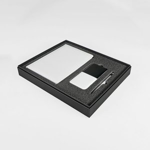 набор подарочный point: ежедневник, ручка и power bank в коробке с ложементом