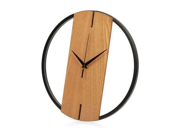 Деревянные часы с металлическим ободом «Time Wheel» - Деревянные часы с металлическим ободом «Time Wheel»