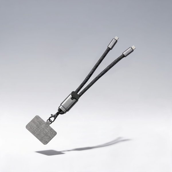 Ремешок-держатель для телефона с зарядным кабелем USB-C - USB-C «Lany Wristband Charge Eco» - Ремешок-держатель для телефона с зарядным кабелем USB-C - USB-C «Lany Wristband Charge Eco»