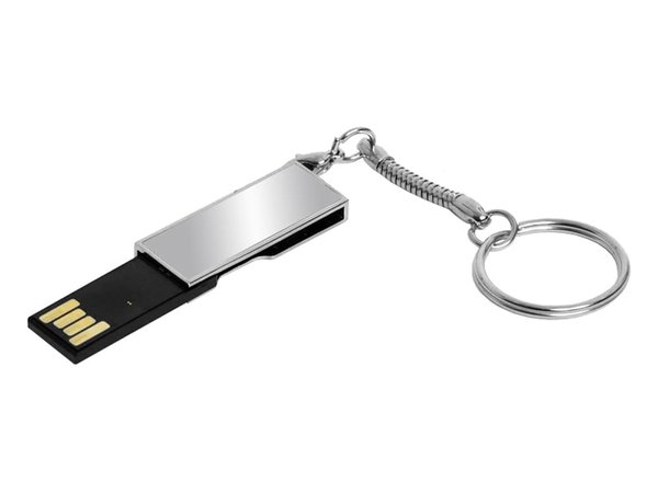 USB 2.0- флешка на 32 Гб с поворотным механизмом и зеркальным покрытием - USB 2.0- флешка на 32 Гб с поворотным механизмом и зеркальным покрытием