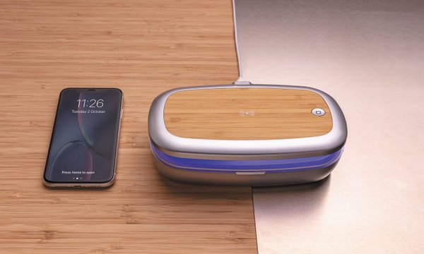 Стерилизатор UV-C Rena с функцией беспроводной зарядки, 5 Вт - Стерилизатор UV-C Rena с функцией беспроводной зарядки, 5 Вт