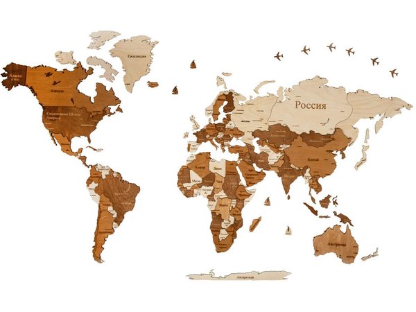 Интерьерная карта мира «World» - Интерьерная карта мира «World»