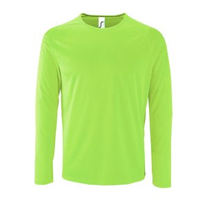 футболка с длинным рукавом sporty lsl men, неоново-зеленая