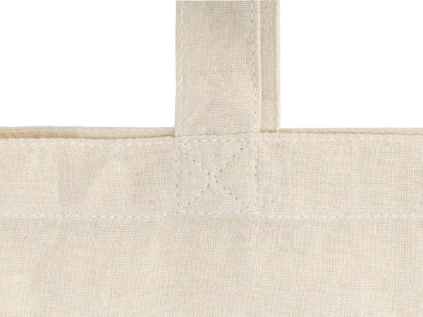 Складная сумка Jute из хлопка и джута с карманом - Складная сумка Jute из хлопка и джута с карманом