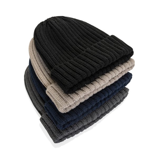 Вязаная шапка с отворотом Kennedi из Polylana® AWARE™ - Вязаная шапка с отворотом Kennedi из Polylana® AWARE™