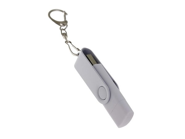USB 2.0- флешка на 8 Гб с поворотным механизмом и дополнительным разъемом Type-C - USB 2.0- флешка на 8 Гб с поворотным механизмом и дополнительным разъемом Type-C