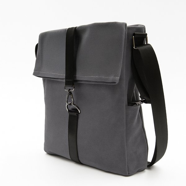 Шоппер Superbag Companion, с тремя отделениями, боковым креплением (карабин) и карманом - Шоппер Superbag Companion, с тремя отделениями, боковым креплением (карабин) и карманом (серый с черным)