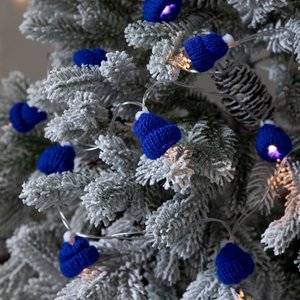 гирлянда cosy poms, синяя