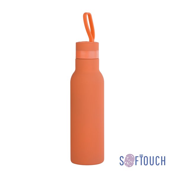 Бутылка для воды "Фитнес" 700 мл, покрытие soft touch - Бутылка для воды "Фитнес" 700 мл, покрытие soft touch оранжевый