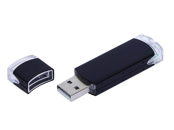 USB 2.0- флешка промо на 4 Гб прямоугольной классической формы - USB 2.0- флешка промо на 4 Гб прямоугольной классической формы