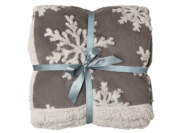 Плед Snowflake новогодний с капюшоном - Плед Snowflake новогодний с капюшоном