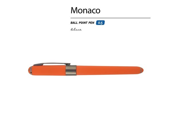 Ручка пластиковая шариковая «Monaco» софт-тач - Ручка пластиковая шариковая «Monaco» софт-тач