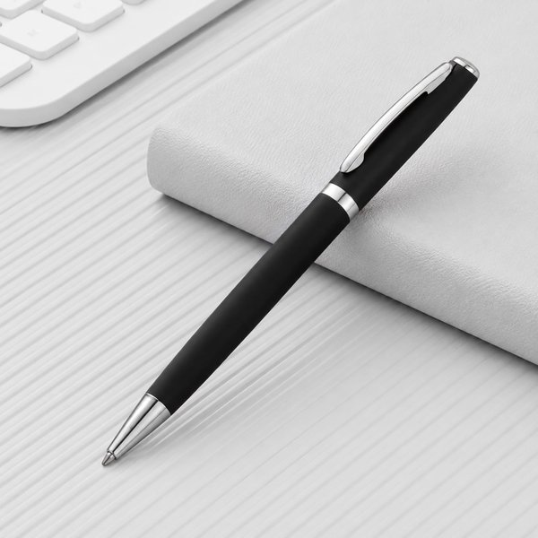 Ручка металлическая soft-touch шариковая «Flow» - Ручка металлическая soft-touch шариковая «Flow»