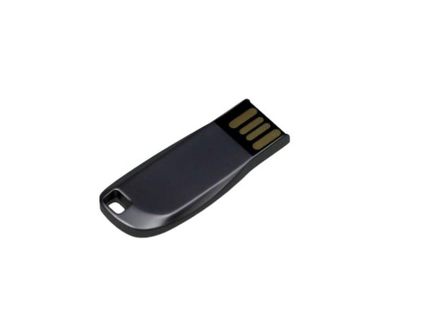 USB 2.0- флешка на 16 Гб компактная с мини чипом и овальным отверстием - USB 2.0- флешка на 16 Гб компактная с мини чипом и овальным отверстием