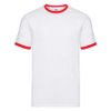 Футболка "Ringer T", белый с красным_L, 100% х/б, 160 г/м2