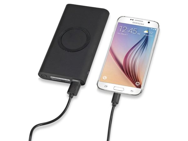 Набор из внешнего аккумулятора и беспроводной зарядки «Force», 8000 mAh - Набор из внешнего аккумулятора и беспроводной зарядки «Force», 8000 mAh