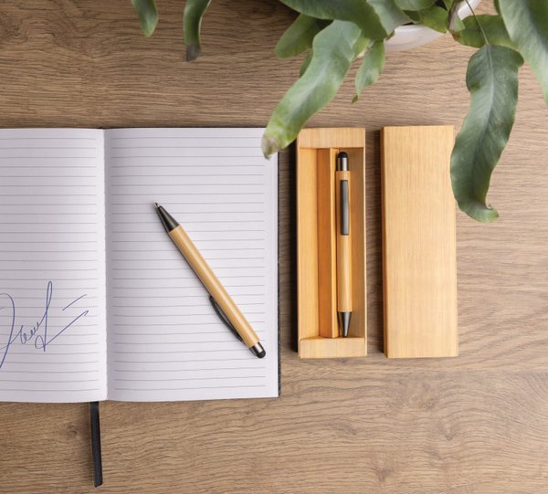 Набор Bamboo с ручкой и карандашом в коробке - Набор Bamboo с ручкой и карандашом в коробке