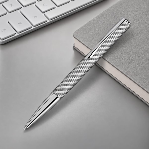 Ручка шариковая металлическая «Elegance» из карбонового волокна - Ручка шариковая металлическая «Elegance» из карбонового волокна