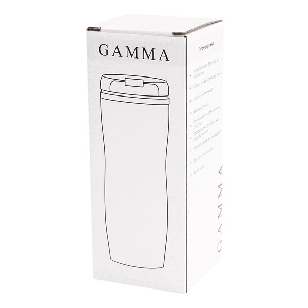 Термокружка Gamma, матовый, белый - Термокружка Gamma, матовый, белый