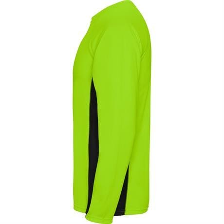 Спортивная футболка SHANGHAI L/S мужская - Спортивная футболка SHANGHAI L/S мужская, ФЛУОРЕСЦЕНТНЫЙ ЗЕЛЕНЫЙ/ЧЕРНЫЙ 2XL