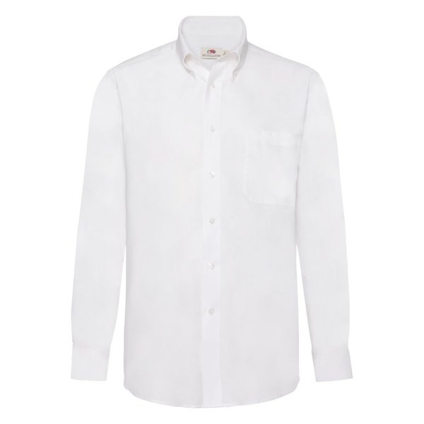 Рубашка "Long Sleeve Oxford Shirt" - Рубашка "Long Sleeve Oxford Shirt", белый_2XL, 70% х/б, 30% п/э, 130 г/м2
