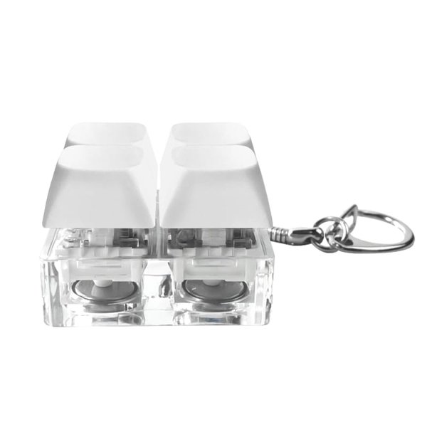 Брелок Press Anti Stress с LED подсветкой (фонарик) - Брелок Press Anti Stress с LED подсветкой (фонарик), белый